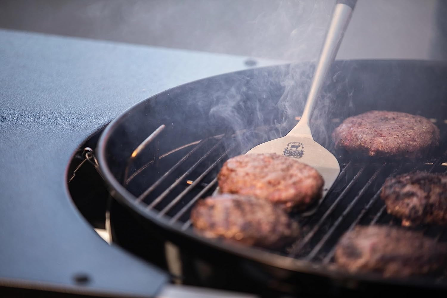 Premium Grilling Set - 5 Piece Heavy Duty Stainless Steel Grill Tool Set with Pakkawood Handles for BBQ Accessories, Tailgating, and Smoker Accessories