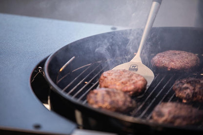 Premium Grilling Set - 5 Piece Heavy Duty Stainless Steel Grill Tool Set with Pakkawood Handles for BBQ Accessories, Tailgating, and Smoker Accessories