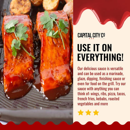 Capital City Mambo Sauce - Mild Recipe | Washington DC Wing Sauces | Perfect Condiment Topping for Wings, Chicken, Pork, Beef, Seafood, Burgers, Rice or Noodles | 128 Fl Oz (1 Gallon)