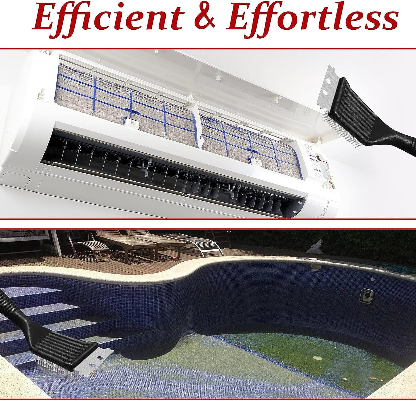 2 Pieces 8 Inch Grill Brush and Scraper Stainless Steel Wire Grill Brush Extra Strong BBQ Cleaner Accessories Heavy Duty Barbecue Grill Cleaning Brush Grill Grate Brush Cleaner