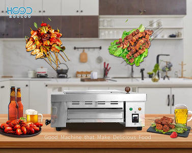 Indoor Barbecue Electric Grill, Indoor Smokeless Grill Indoor Yakitori Grill Hibachi Grill Commercial and Family Use Griddle Korean BBQ Grill, Suit for Cafe Restaurant Party Buffet 120V,1800W