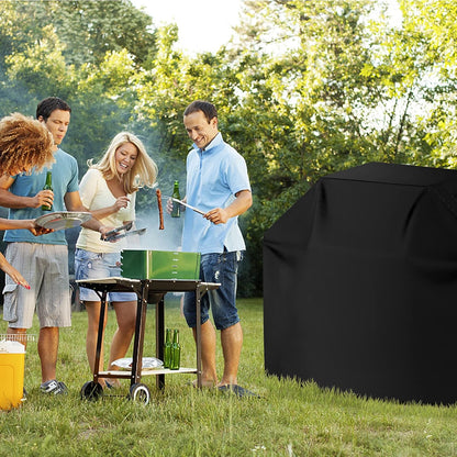 CUSSIOU Grill Cover BBQ Grill Cover 600D Heavy Duty Waterproof Gas Grill Cover, Barbecue Grill Covers for Weber, Brinkmann, Char Broil Grills Cover (59" L X 24" W X 46" H, Black)