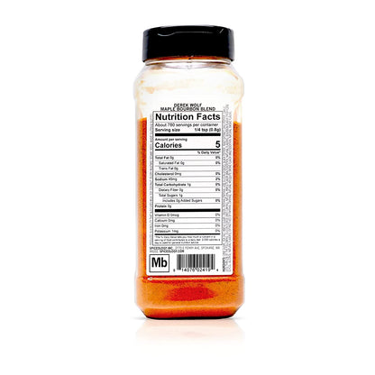 Spiceology & Derek Wolf - Maple Bourbon Seasoning - Sweet & Smoky Barbeque Rubs, Seasonings and Spice Blends - Use On: Ribs, Pork Shoulder, Beef, Bacon, Chicken Wings, Popcorn, Scallops or Duck Breast - 22 Oz