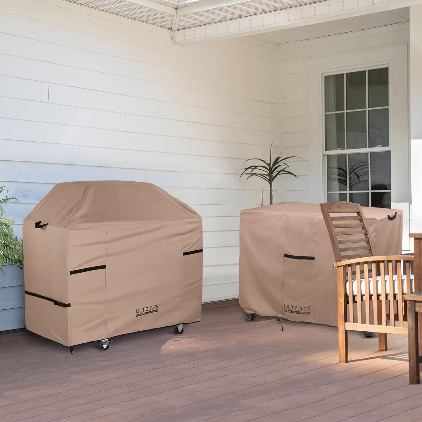 ULTCOVER Gas Grill Cover 55 Inch for 3-5 Burner Propane Barbecue Grills Waterproof BBQ Cover Fits Most Grills Weber Nexgrill Char-Broil Brinkmann