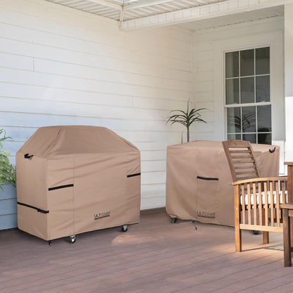 ULTCOVER Gas Grill Cover 55 Inch for 3-5 Burner Propane Barbecue Grills Waterproof BBQ Cover Fits Most Grills Weber Nexgrill Char-Broil Brinkmann