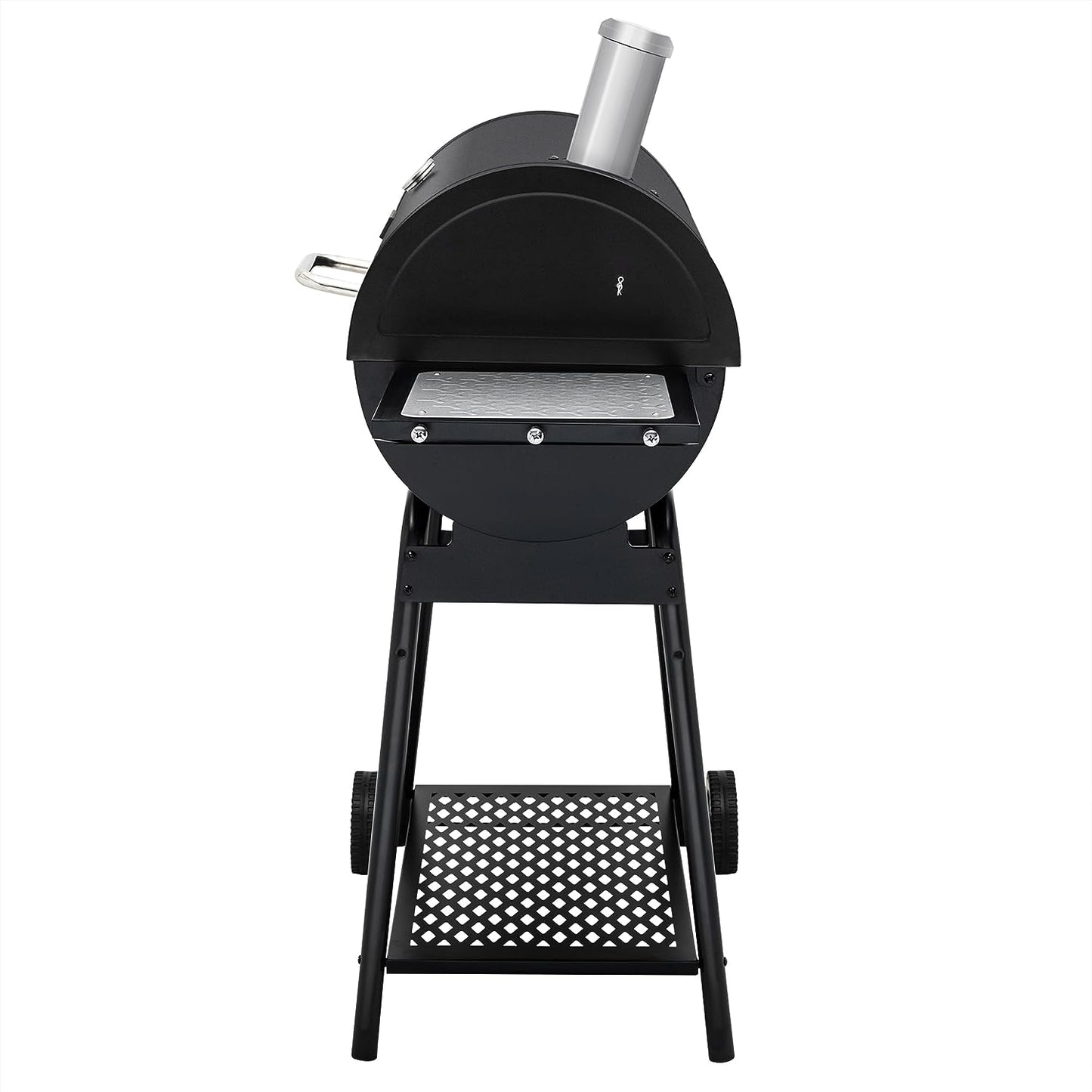 CC1830M 30-Inch Barrel Charcoal Grill with Offset Smoker, 811 Square Inches, Outdoor Backyard, Patio and Parties, Black, Large