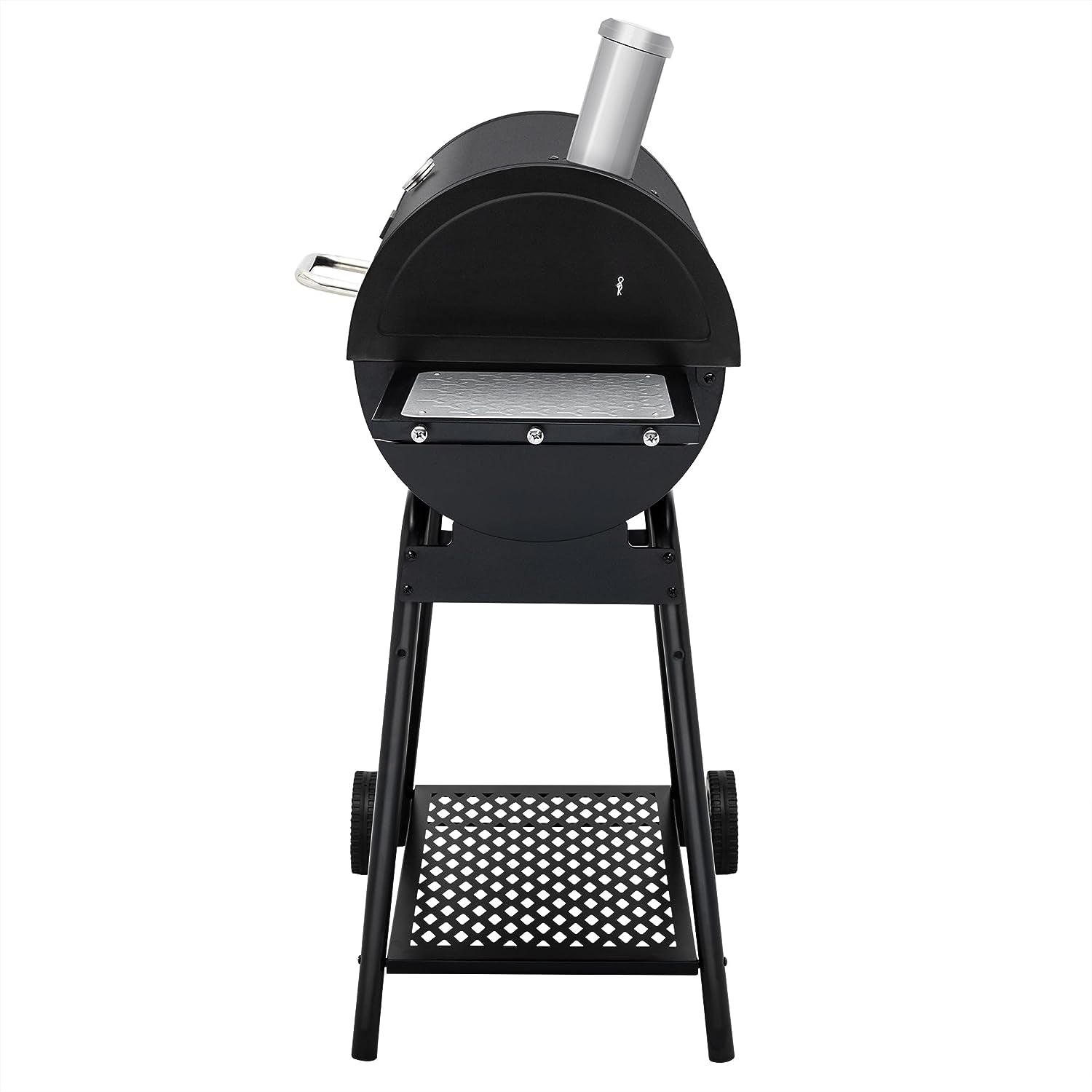 CC1830M 30-Inch Barrel Charcoal Grill with Offset Smoker, 811 Square Inches, Outdoor Backyard, Patio and Parties, Black, Large