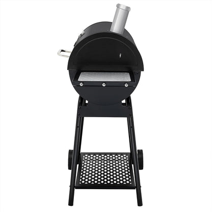 CC1830M 30-Inch Barrel Charcoal Grill with Offset Smoker, 811 Square Inches, Outdoor Backyard, Patio and Parties, Black, Large