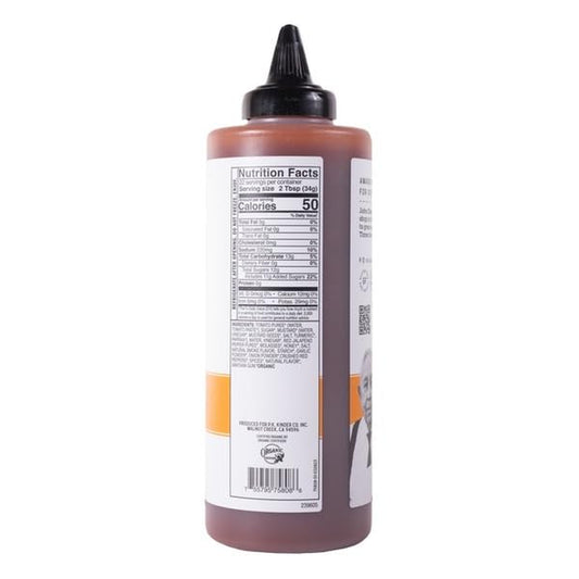 Kinder'S Organic Honey Hot Barbeque Sauce, 27 Ounce