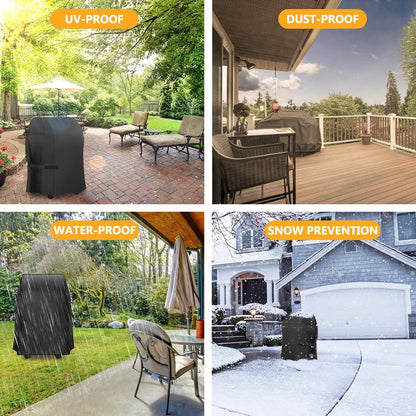 LBTING Grill Cover, 40-Inch Heavy Duty 300D Oxford Waterproof Windproof UV Resistant BBQ Gas Grill Cover for Outdoor Barbecue Fit Most Brands Weber, Brinkmann, Char Broil, Holland