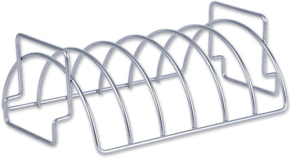 RSVP International Kitchen Roasting Pan Collection Durable Dishwasher Safe Stainless Steel, Reversible Rib/Roast Rack, 15.75X9.75X5.25"