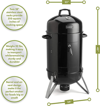 COS-118, Vertical Charcoal Smoker, 18"