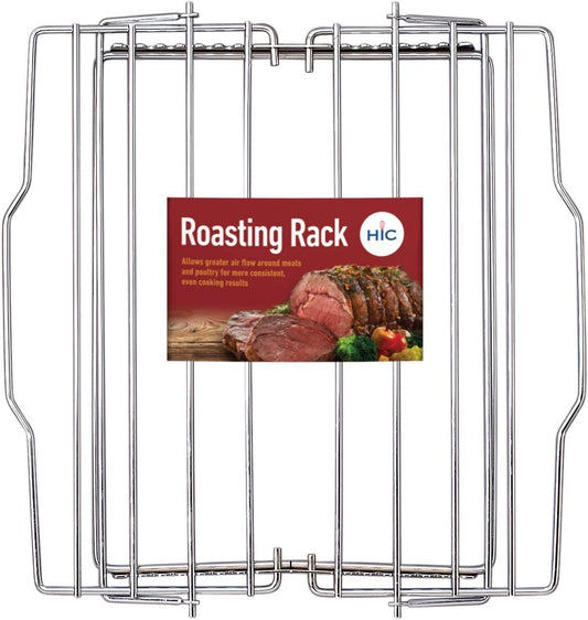 HIC Kitchen Adjustable Wire Roasting Baking Broiling Rack, 11.25-Inches X 10.625-