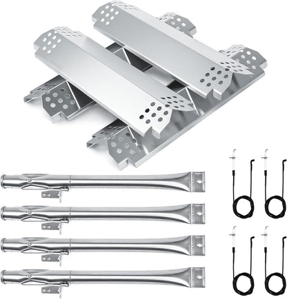 Professional title: "Premium Stainless Steel Grill Replacement Parts for Nexgrill 4-Burner Models 720-0830H, 720-0888N/S, 720-0783E, 720-0830X - Includes Grill Burner, Heat Plates, and Igniter Kit - Compatible with Home Depot Nexgrill"