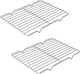 Linkidea Metal Grate Cooling Rack Pack of 2, Stainless Steel Baking Cooling Rack Rectangle 8'' X 10'', Oven Safe Grid Wire Racks for Roasting Disposable Pan