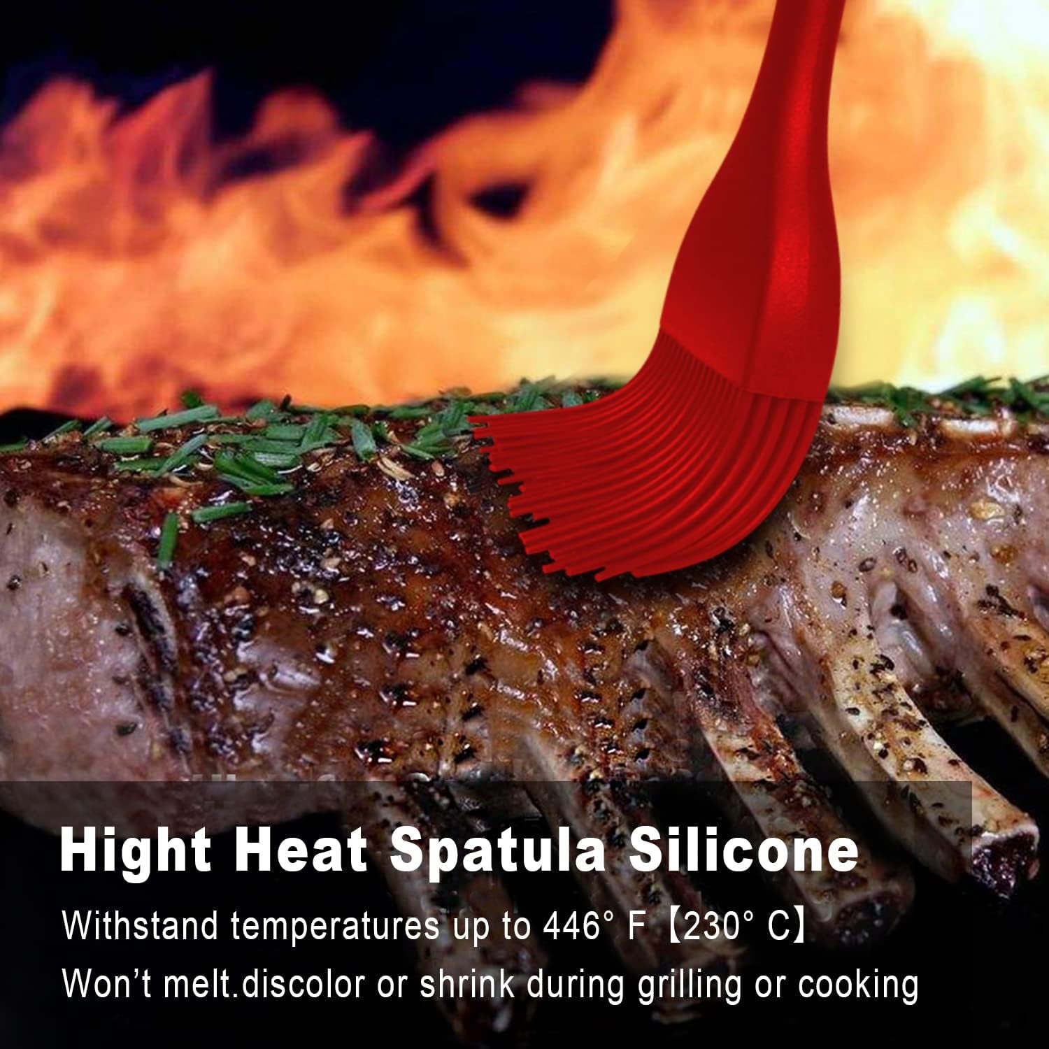 Walfos 3 Size Basting Brush (Extra Large, Large and Small), Silicone Pastry Brushes for Barbecue, Baking, Desserts, Cooking Brush for Kitchen - Strong Stainless Steel Core