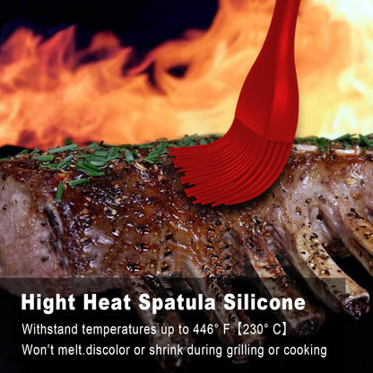 Walfos 3 Size Basting Brush (Extra Large, Large and Small), Silicone Pastry Brushes for Barbecue, Baking, Desserts, Cooking Brush for Kitchen - Strong Stainless Steel Core