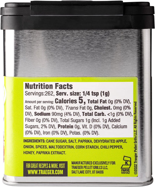 Traeger Grills SPC171 Pork & Poultry Rub with Apple & Honey 9.25 Ounce (Pack of 1)