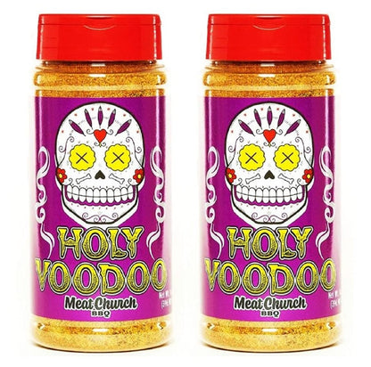 Meat Church BBQ Rub Combo: Two Bottles of Voodoo (14 Oz) BBQ Rub and Seasoning for Meat and Vegetables, Gluten Free, Total of 28 Ounces
