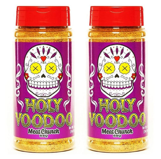 Meat Church BBQ Rub Combo: Two Bottles of Voodoo (14 Oz) BBQ Rub and Seasoning for Meat and Vegetables, Gluten Free, Total of 28 Ounces