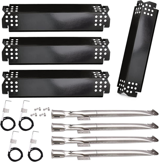 Grill Replacement Parts for Nexgrill 720-0830H, 720-0864, 720-0864M Gas Grills, 4 Pack Grill Burners, Heat Plates Shield and Igniter Replacement Repair Kit for Home Depot Nexgrill 4 Burner 720-0830H