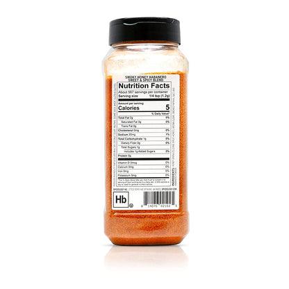 Spiceology - Smoky Honey Habanero - Sweet & Spicy BBQ Rub - Barbeque Rubs, Spice Blends and Seasonings for Smoking or Grilling - Use On: Chicken, Wings, Pork, Steak, Nuts, Butter, Bacon, or Burgers - 24 Oz