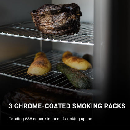 MB20070210 Analog Electric Smoker with 3 Smoking Racks, 30 Inch, Black