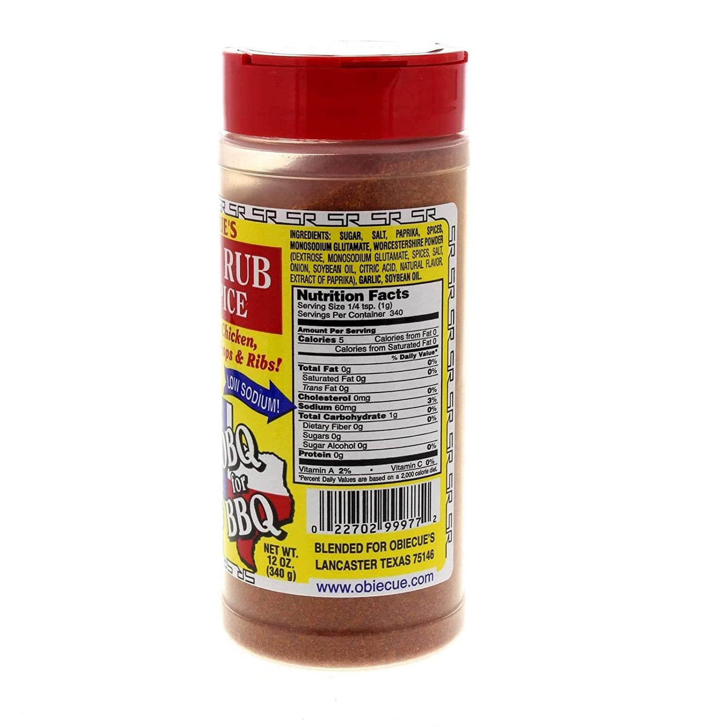 Obie-Cue'S Sweet Rub BBQ Spice for Chicken, Chops & Ribs (12 Oz)