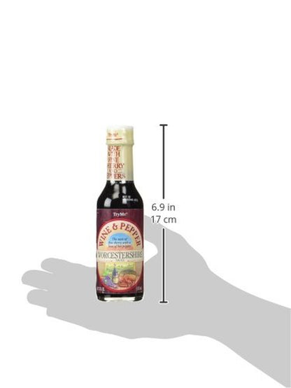 Try Me Wine & Pepper Worcestershire Sauce 5Oz (Pack of 6)