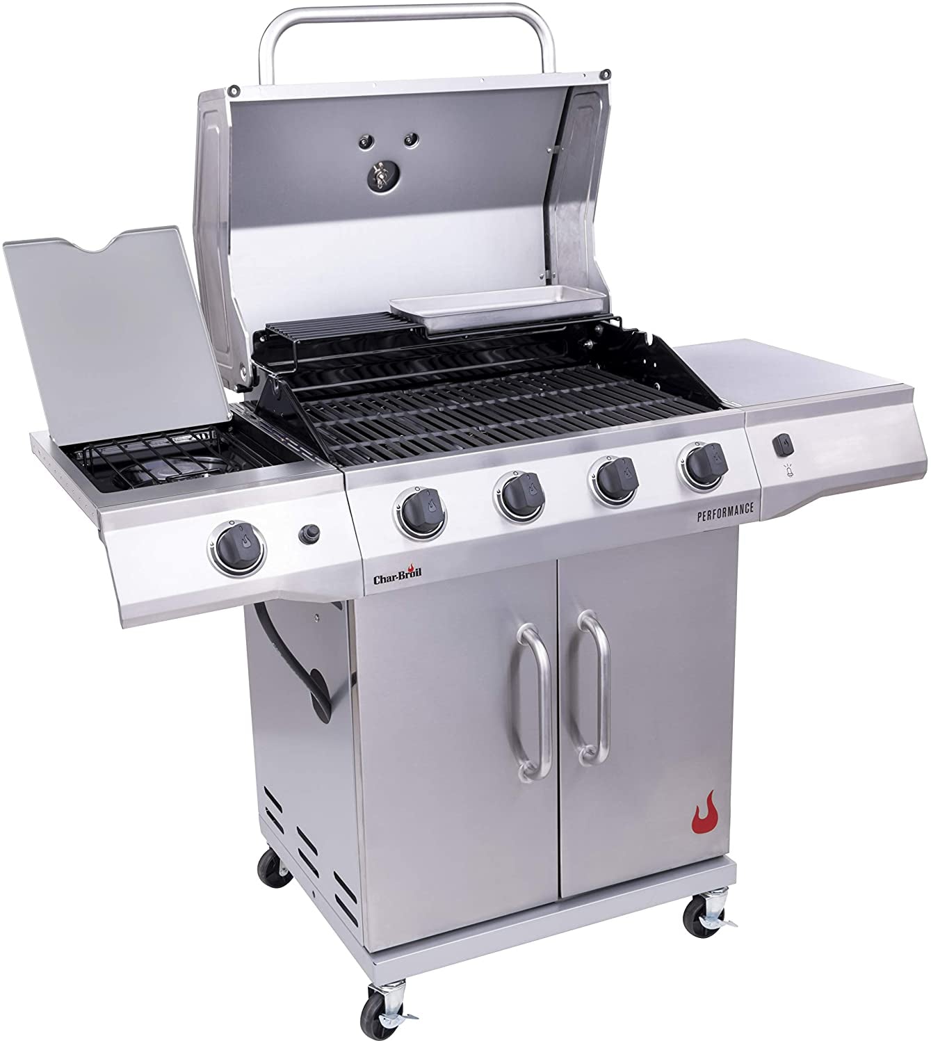 Performance Series Convective 4-Burner with Side Burner Cabinet Propane Gas Stainless Steel Grill - 463354021