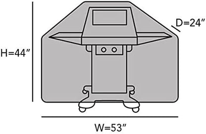 Covermates Grill Cover – Weather Resistant Polyester, Adjustable Drawcord, Mesh Vent, Grill and Heating-Khaki