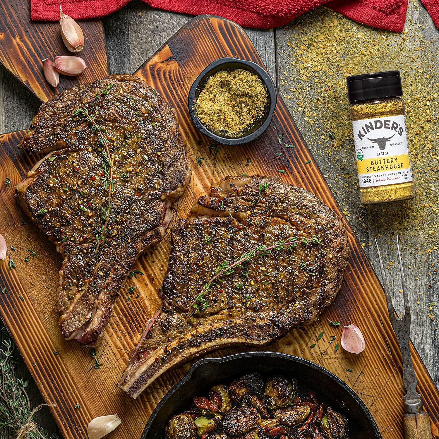 Kinder'S Organic Buttery Steakhouse Rub, Premium Quality Seasoning, MSG Free and USDA Certified Organic, 3Oz