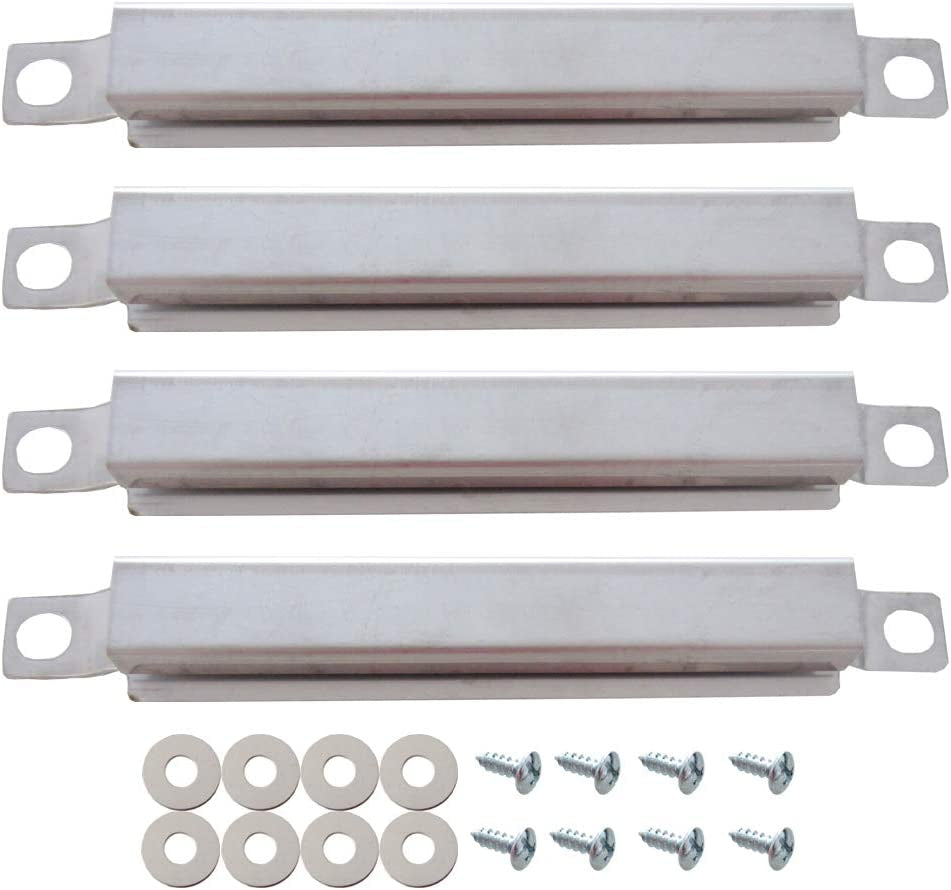 KC624 Stainless Steel Flame Carryover Tube for Charbroil Grill Replacement Parts 463230515, 463230514, 463230513, Gas Grill Crossover Tube Burner Replacement for Kemmore, 6 3/8 Inch, Set of 4