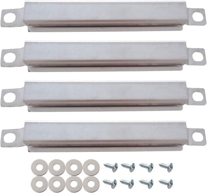 KC624 Stainless Steel Flame Carryover Tube for Charbroil Grill Replacement Parts 463230515, 463230514, 463230513, Gas Grill Crossover Tube Burner Replacement for Kemmore, 6 3/8 Inch, Set of 4