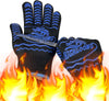 BBQ Gloves, Oven Gloves 1472℉ Extreme Heat Resistant, Grilling Gloves Silicone Non-Slip Oven Mitts, Kitchen Gloves for BBQ, Grilling, Cooking, Baking-1 Pair… (One Size Fits Most, Black)