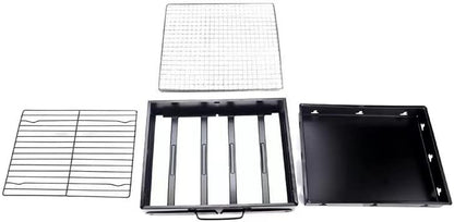 Folding Portable Barbecue Charcoal Grill, Barbecue Desk Tabletop Outdoor Stainless Steel Smoker BBQ for Outdoor Cooking Camping Picnics Beach