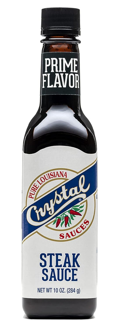 Crystal Louisiana'S Steak Sauce, 10 Ounce, Compliments Steak, Chicken, Pork, Grilled, Baked or Fried, Zesty & Smoky