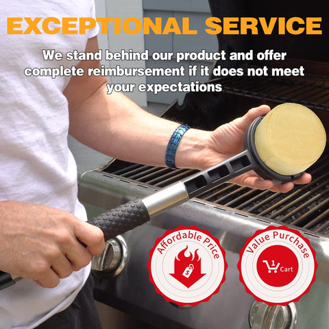 Image of BBQ Grill Brush Bristle Free for Outdoor Grill, Grill Accessories with Sponge Replaceable Grill Brush Head, Steam Grate Cleaner,Bbq Cleaning Brush,Grill Brush Set, Bristle Free Grill Brush and Scraper