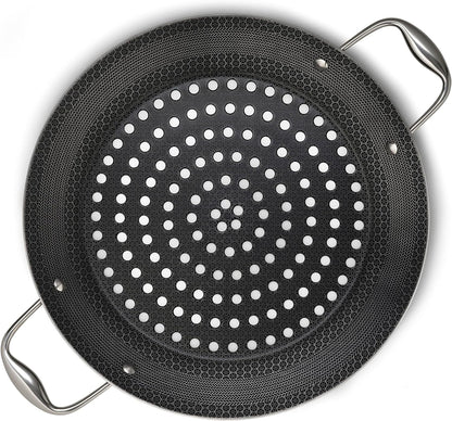 Hybrid Nonstick BBQ Grill Pan, Heat-Safe to 900º F, Dishwasher Safe