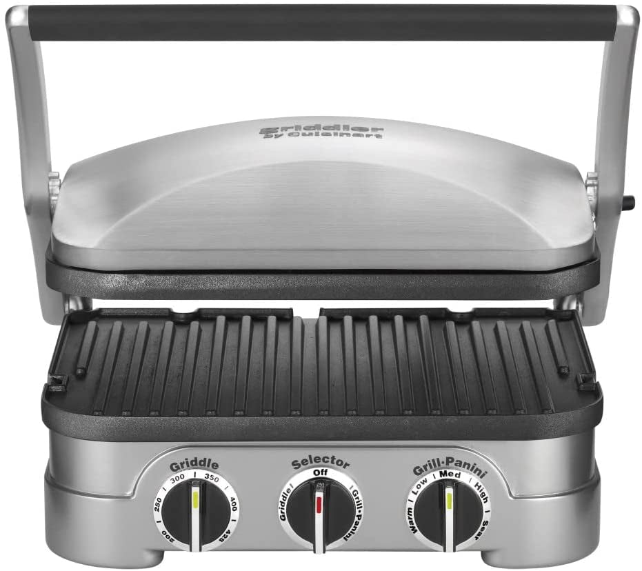 Panini Press, Stainless Steel Griddler, Sandwich Maker & More, 5-IN-1, GR-4NP1