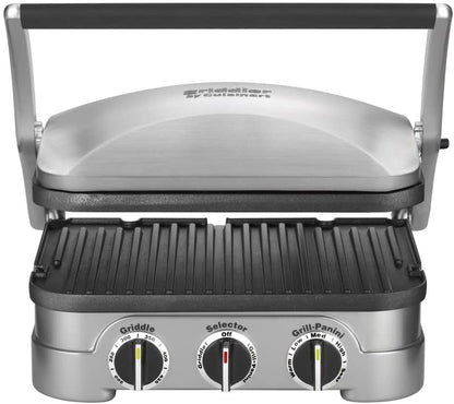 Panini Press, Stainless Steel Griddler, Sandwich Maker & More, 5-IN-1, GR-4NP1