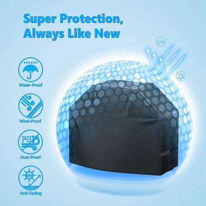 Homwanna Grill Cover 65 Inch - Superior BBQ Cover for Weber Genesis 400 and Summit 400 Series Gas Grill - 600D Outdoor Barbecue Cover for Weber 4 Burner Genesis Ii E325S, E410 and Summit E470, S420