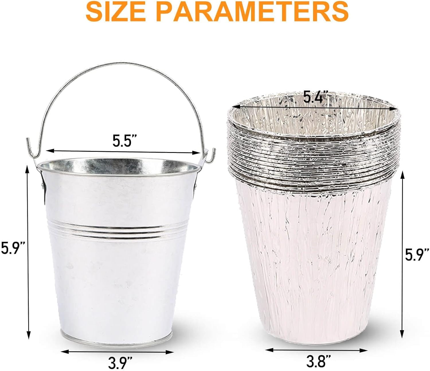 Grill Drip Grease Bucket & 15-Pack Liners for Traeger, Pit Boss, Camp Chef, Oklahoma Joe'S, Z Grill, Galvanized Steel Metal Pail with Disposable Aluminum Grill Bucket Liner/Drip Insert