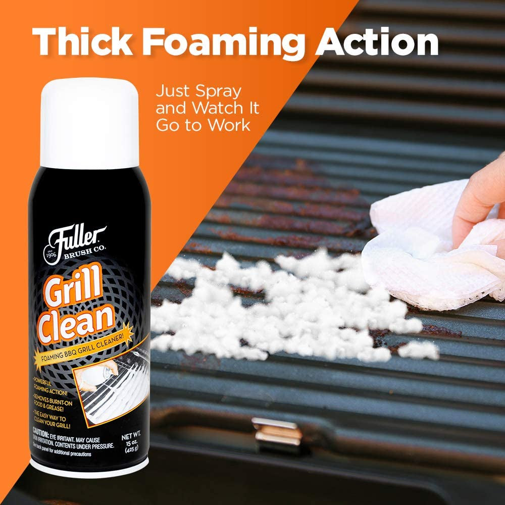 Grill Cleaner - Heavy Duty Foaming Spray for Cleaning Oven, Grilling Griddle & Iron Plate - Safe & Easy Grease Remover for Clean BBQ Racks & Grills