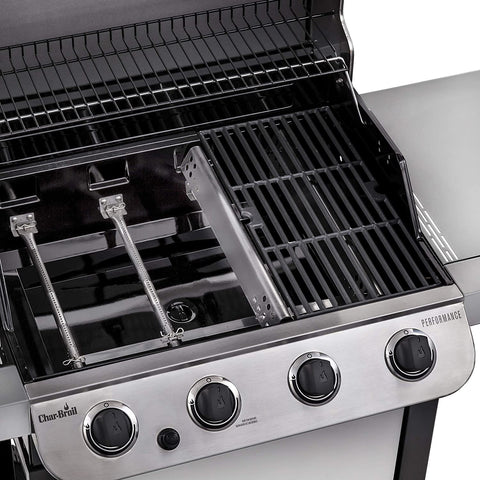 Image of Performance Series Convective 4-Burner with Side Burner Cart Propane Gas Stainless Steel Grill - 463377319