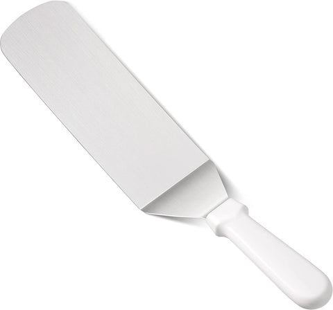 Image of New Star Foodservice 36213 Plastic Handle Flexible Grill Turner/Spatula, 14.5-Inch, White