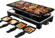 Raclette Grill Electric Grill Table Portable 2 in 1 Korean BBQ Grill Indoor & Cheese Raclette, Reversible Non-Stick Plate, Crepe Maker with Adjustable Temperature Control and 8 Paddles
