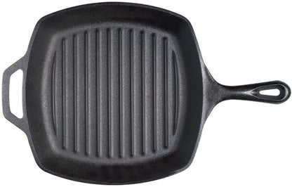 L8SGP3 Cast Iron Square Grill Pan, Pre-Seasoned, 10.5-Inch