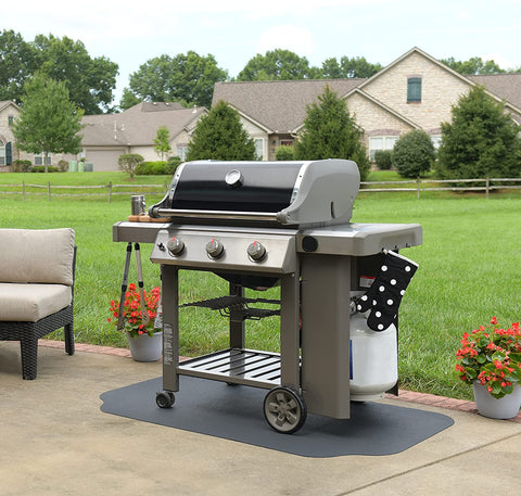 Image of under the Grill Protective Deck and Patio Mat, 36 X 56 Inches,Black