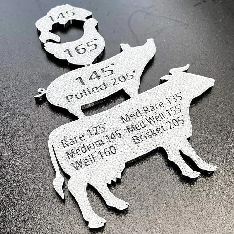 BBQ Gift Men Grilling Party for Husband,Meat Temperature Guide,Meat Smoking Guide,Bbq Decor Smoking Meat Accessories Refrigerator Fridge Magnet